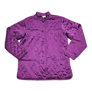 Linea by Louis Dell'Olio Small Purple Long Sleeve Button Up Coat